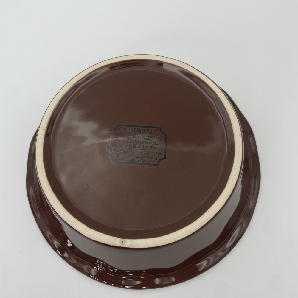 Ruffled Ceramic 6" Mini Pie Dish (Set of 3) Brown/Red Farmhouse Cottage Core - Picture 9 of 16